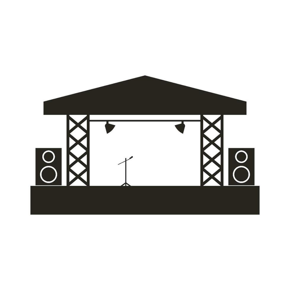 music festival stage icon vector