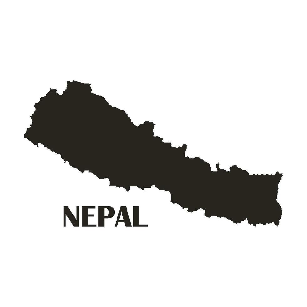 Nepal map icon vector