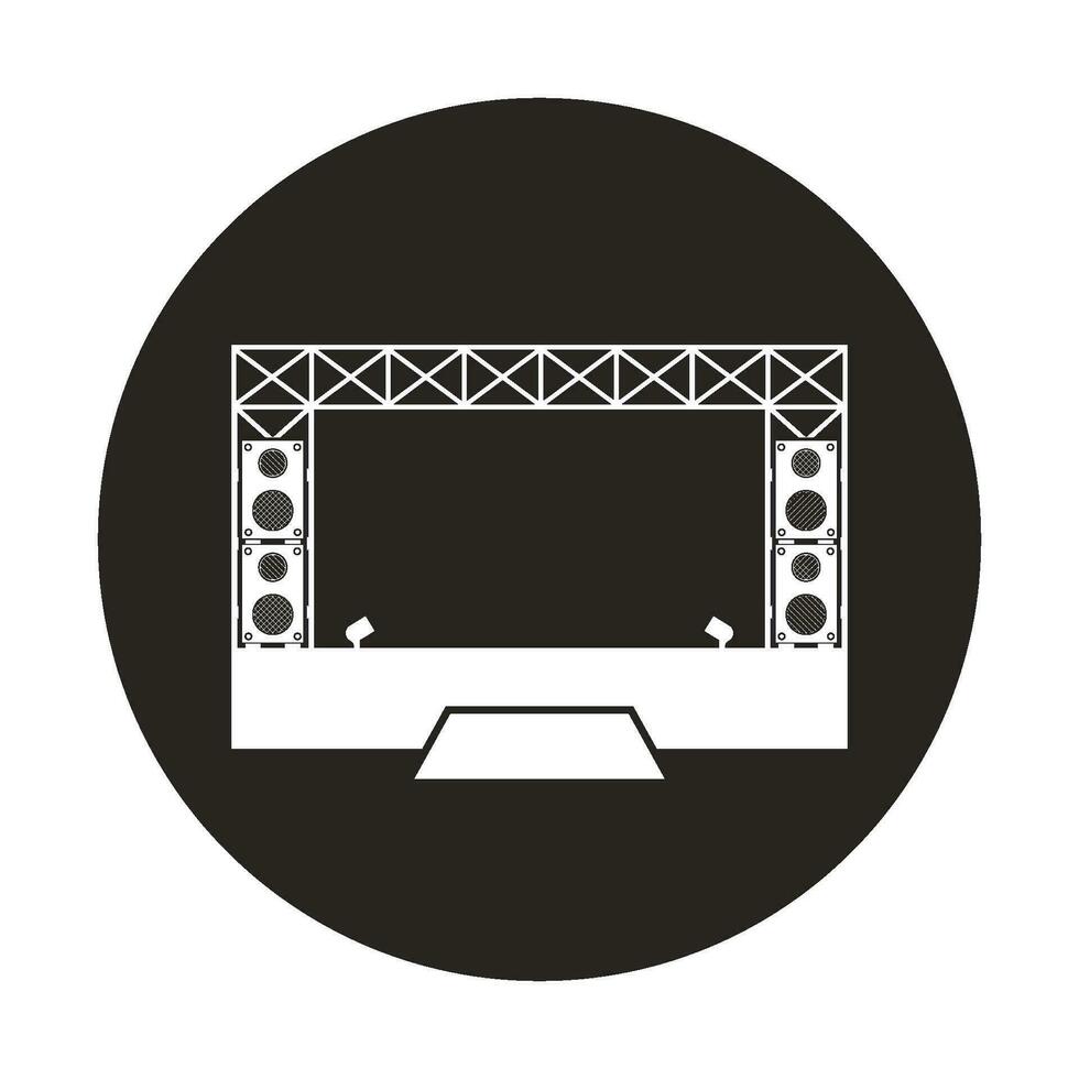 music festival stage icon vector