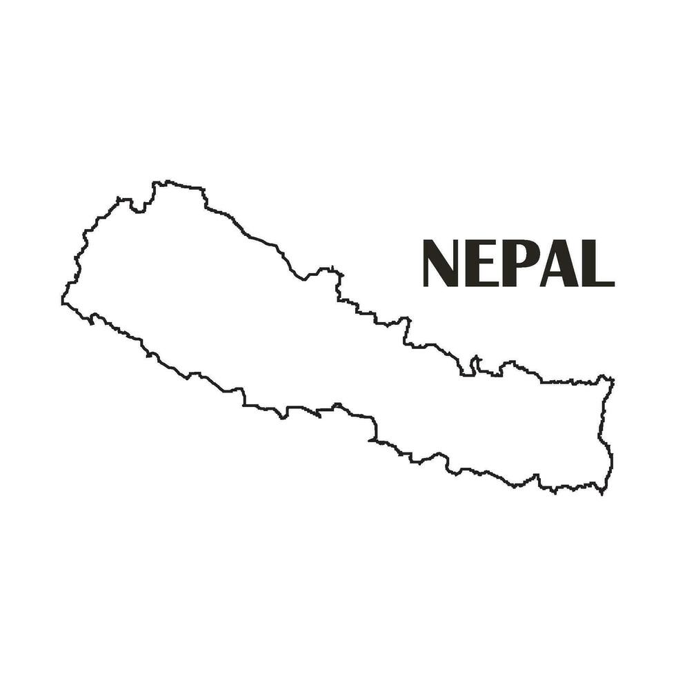 Nepal map icon vector