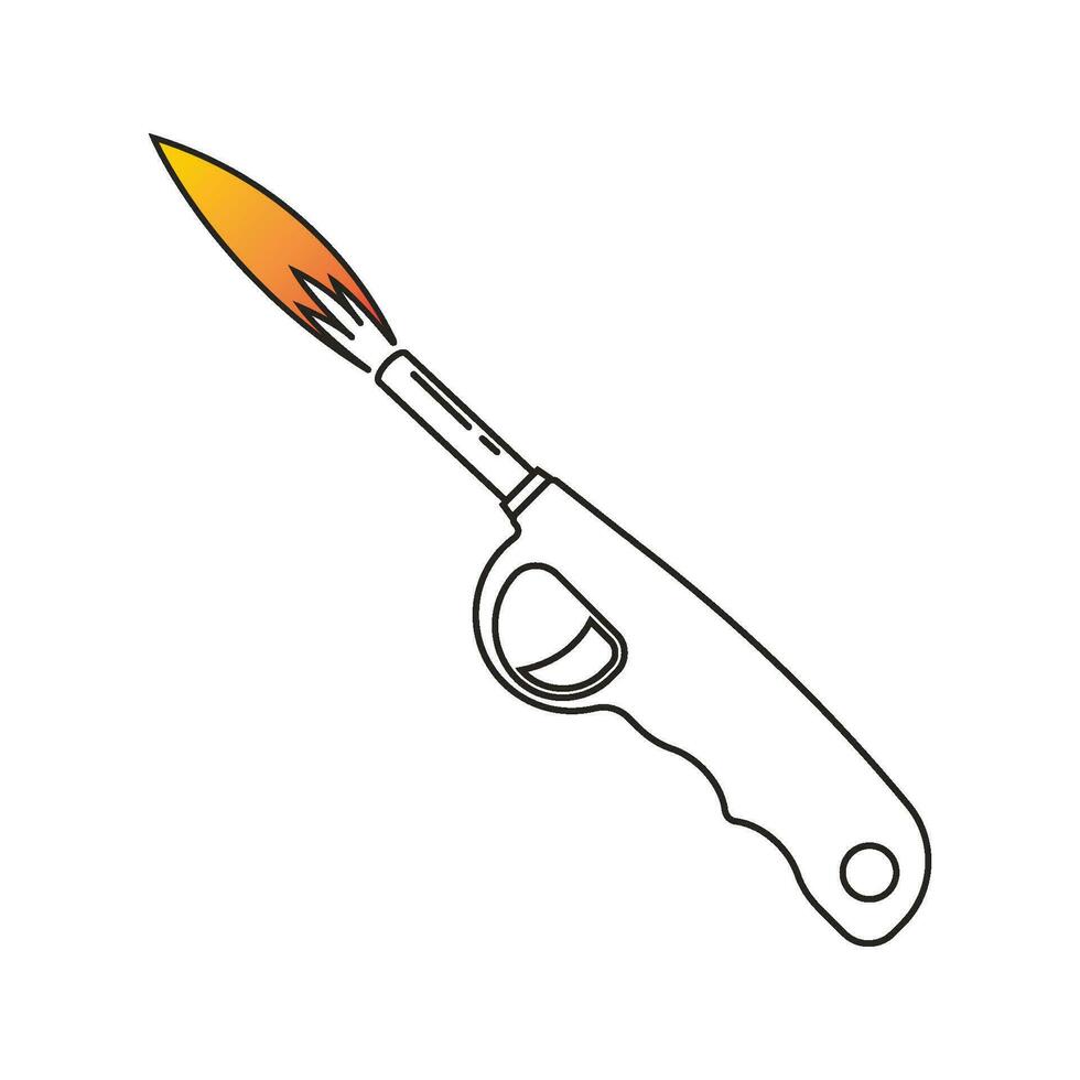 lighter or torch icon vector