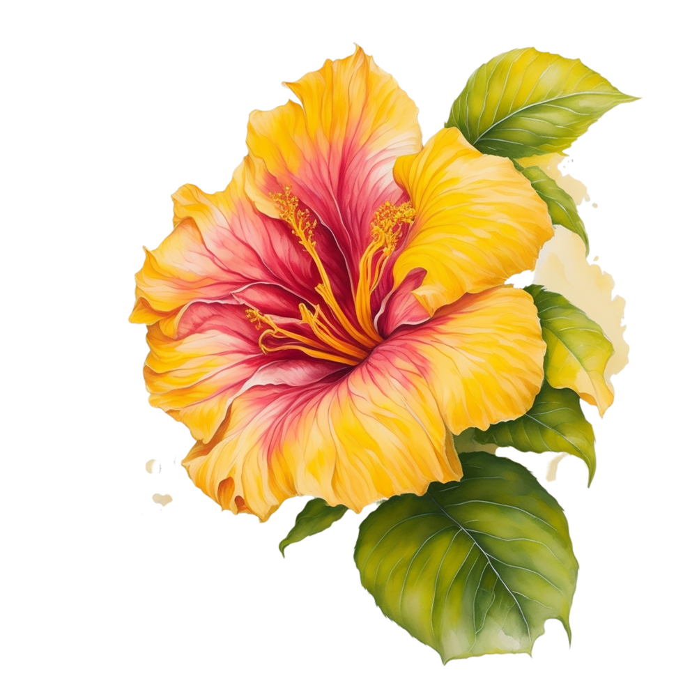 ai généré, aquarelle fleur png