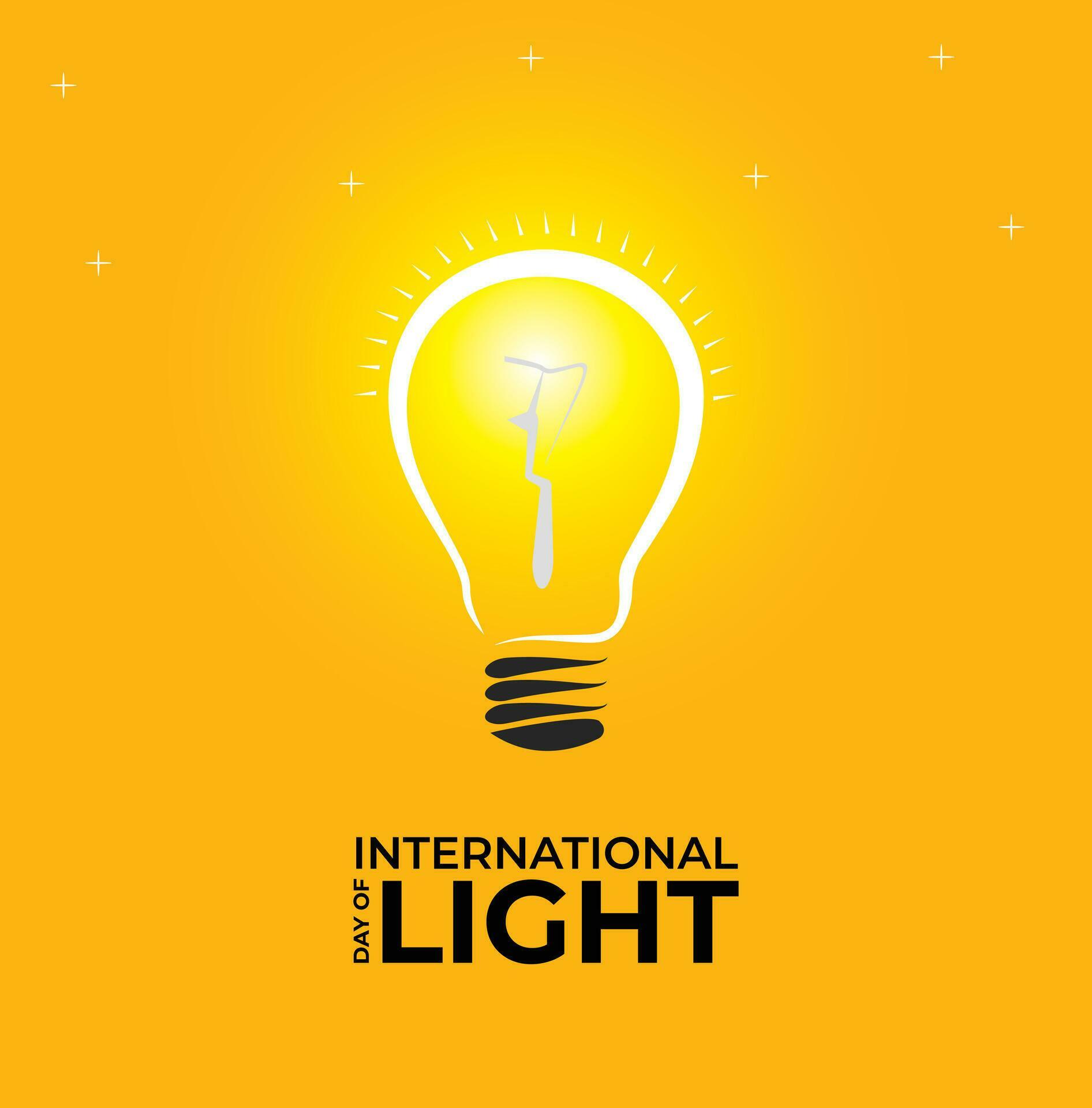 International Day of Light. Template for background, banner, card