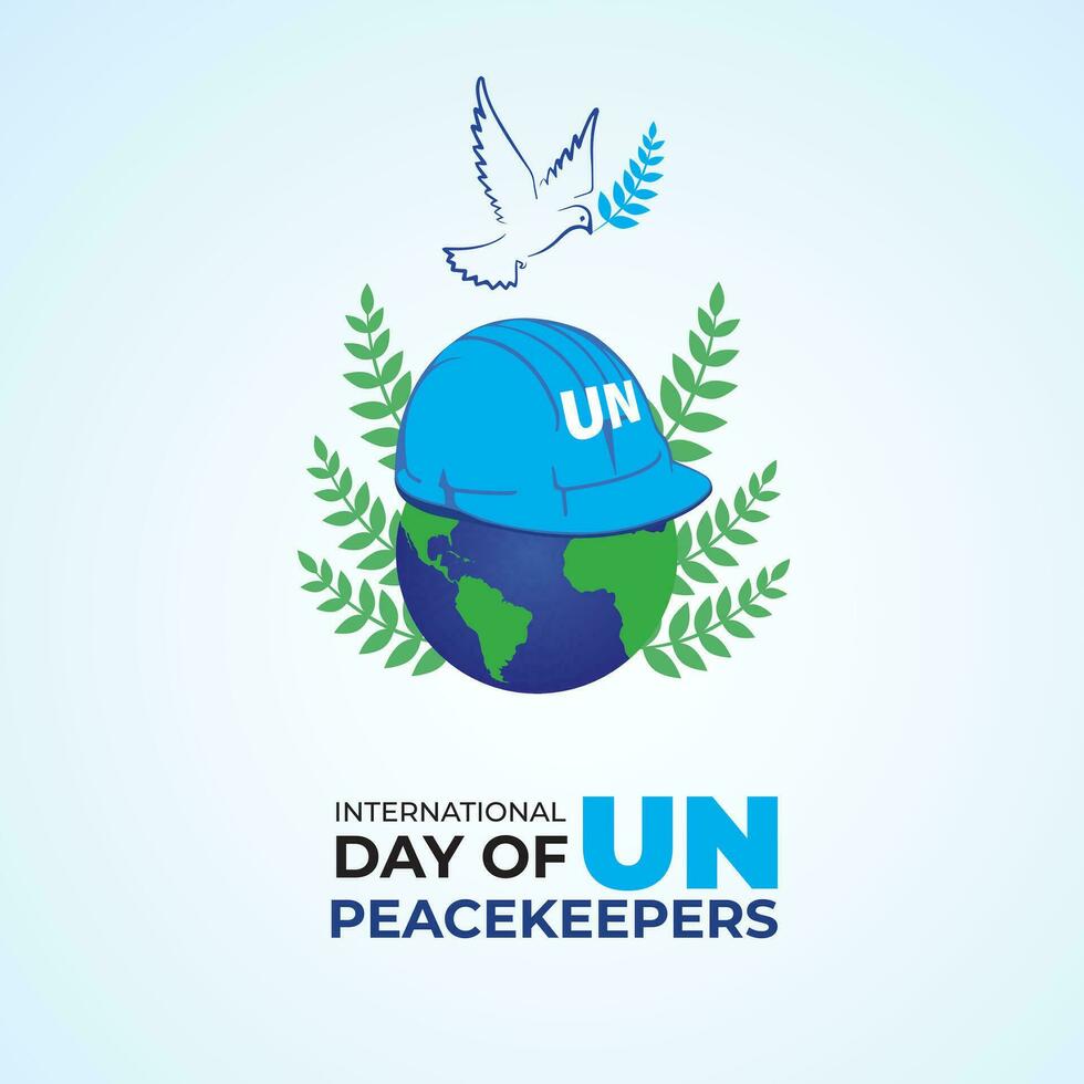 International day of UN peacekeepers concept. Template for background, banner, card, poster. vector illustration.