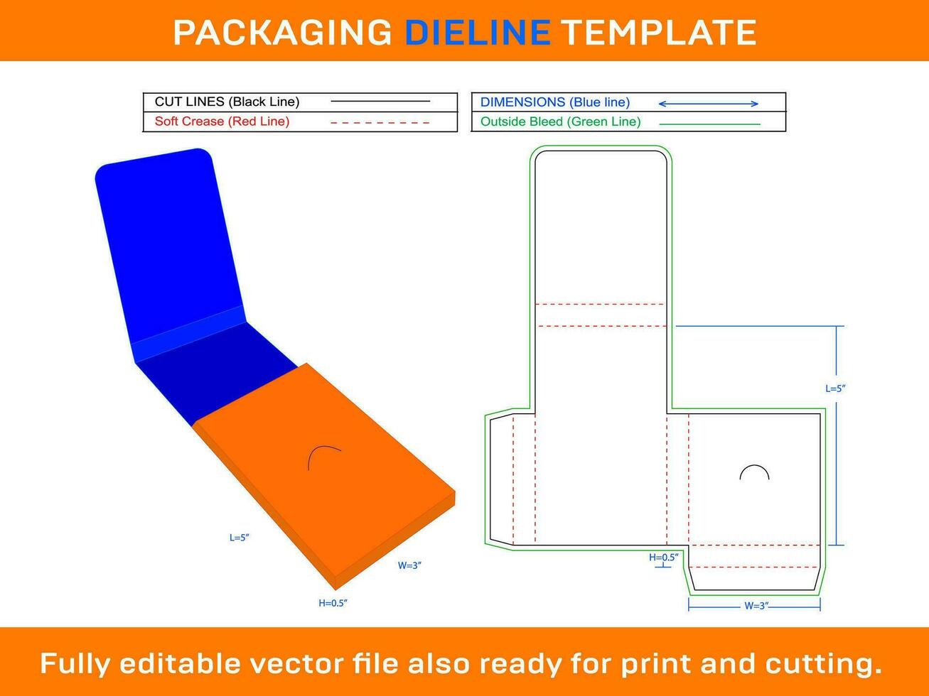 Card Holder Envelope Dieline Template SVG, Ai, EPS, PDF, DXf, JPG, PNG File vector