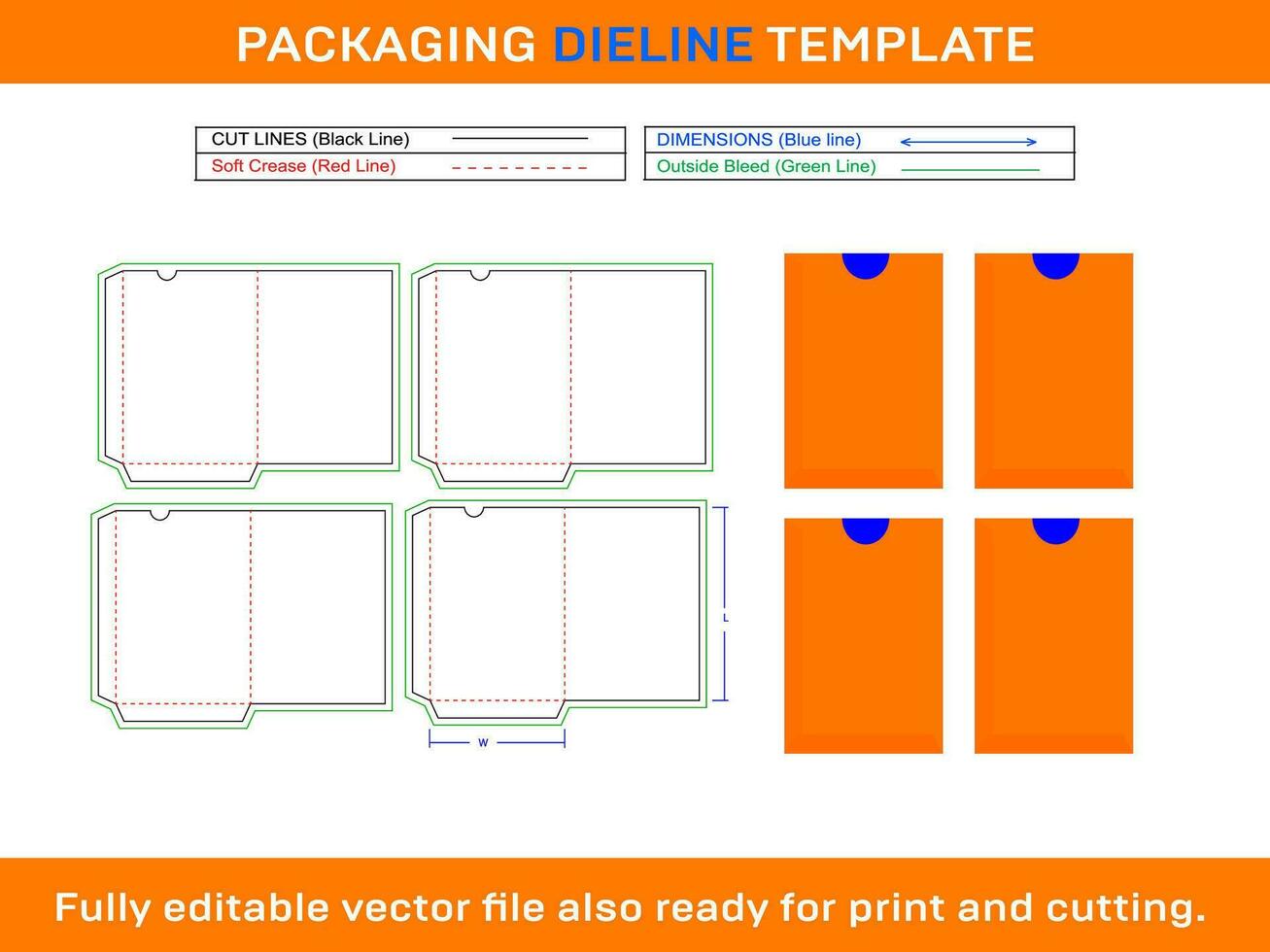 regalo tarjeta sobre dieline plantilla, svg, eps, pdf, dxf, ai, png, jpeg vector