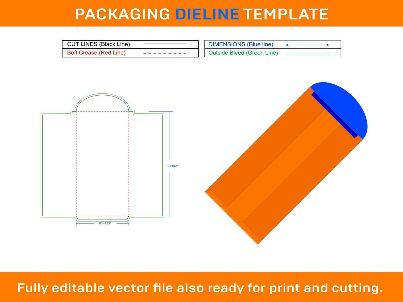 Invitate Envelope Dieline Template, SVG, EPS, PDF, DXF, Ai, PNG, JPEG vector