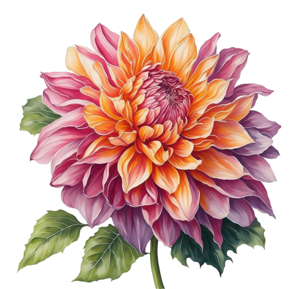 ai generado, acuarela flor png