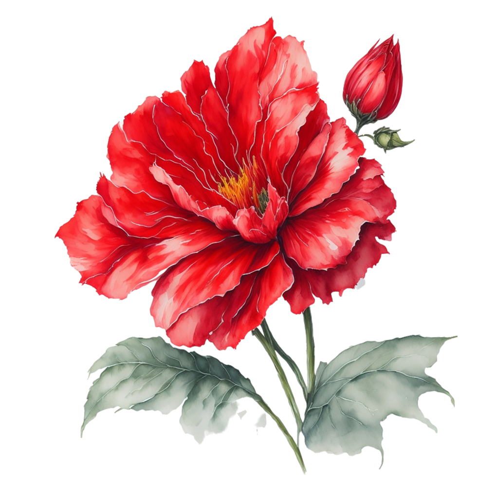 ai generado, acuarela flor png