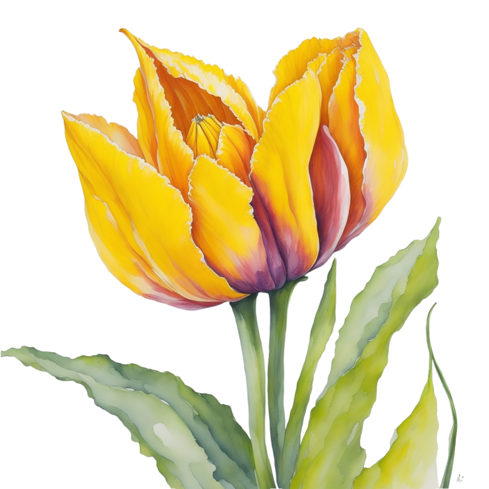 ai generiert, Aquarell Blume png