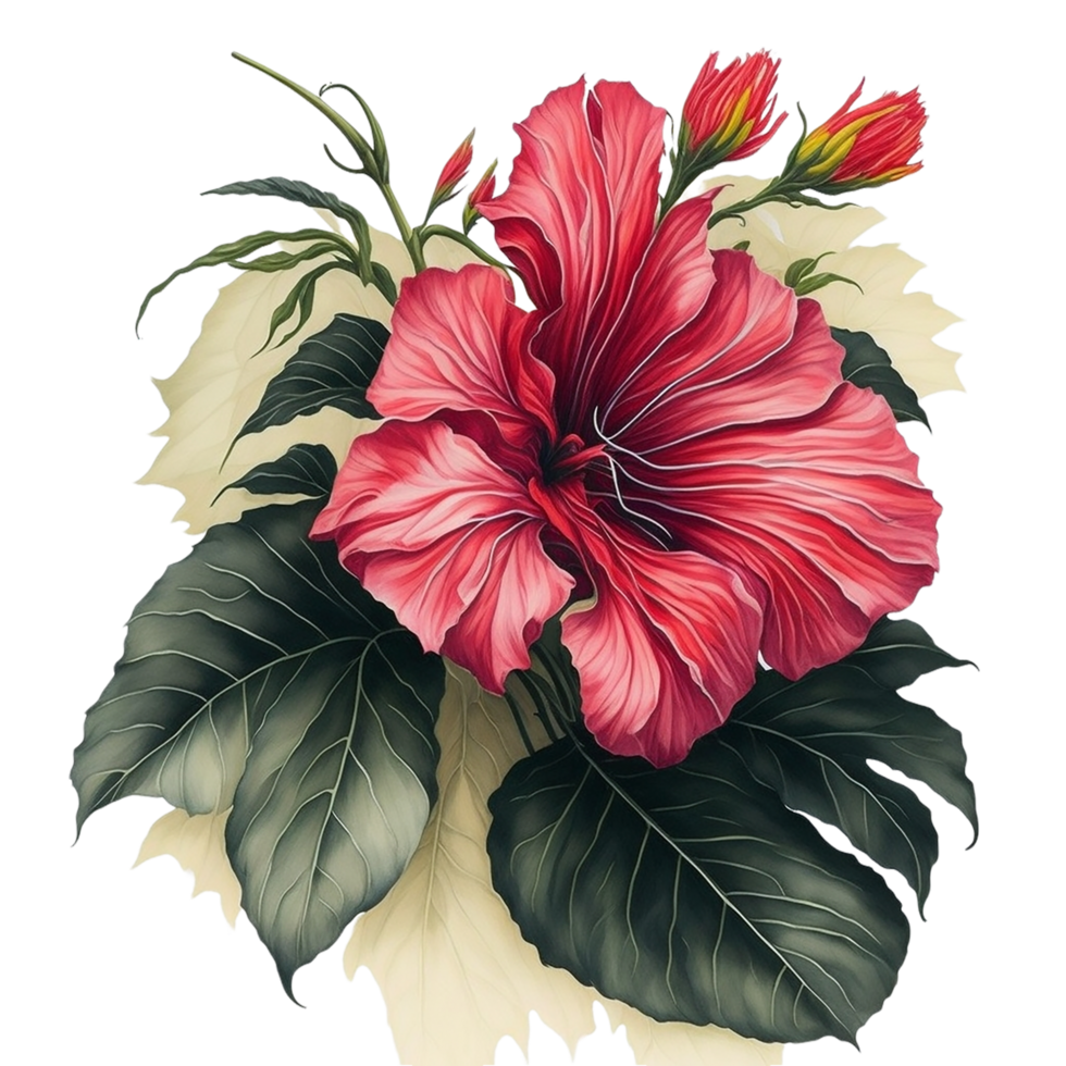 ai generado, acuarela flor png