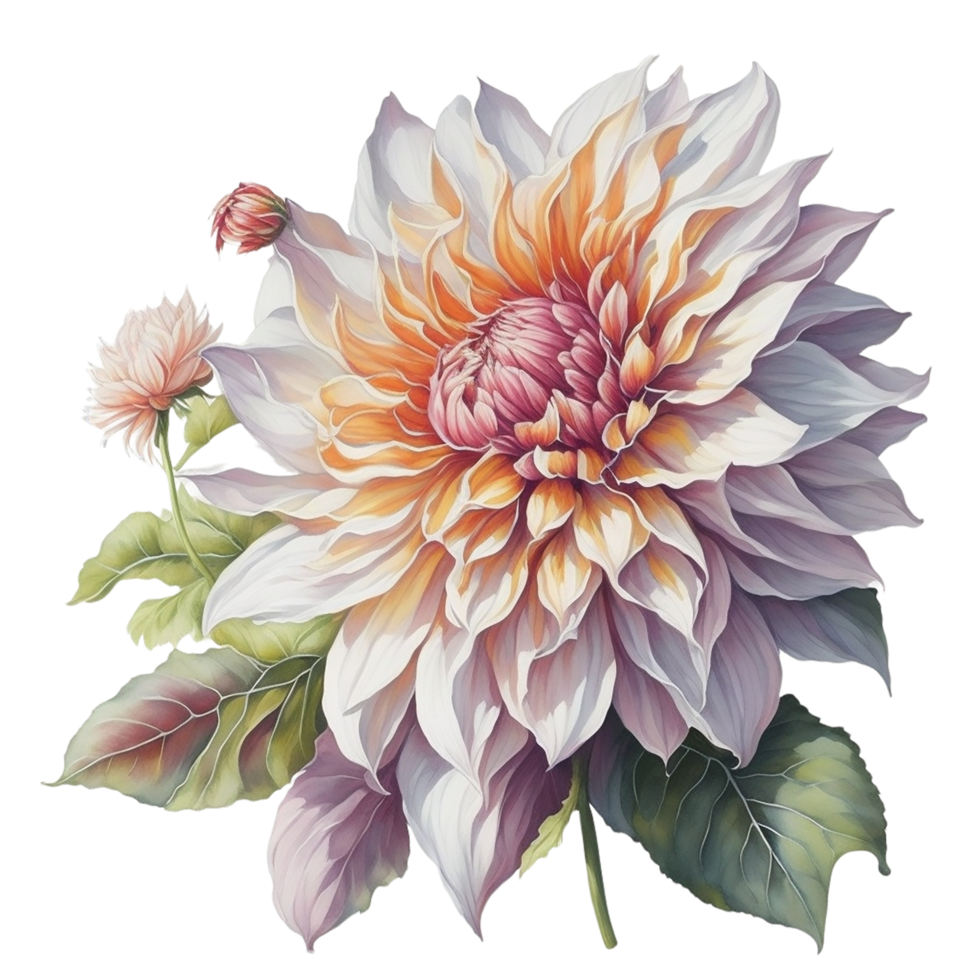 Ai Generated, Watercolor Flower png