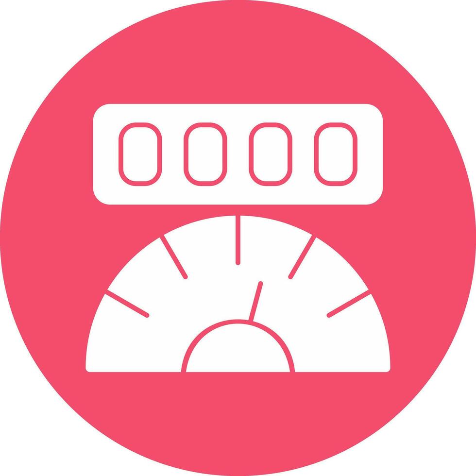 Mileage Vector Icon Design