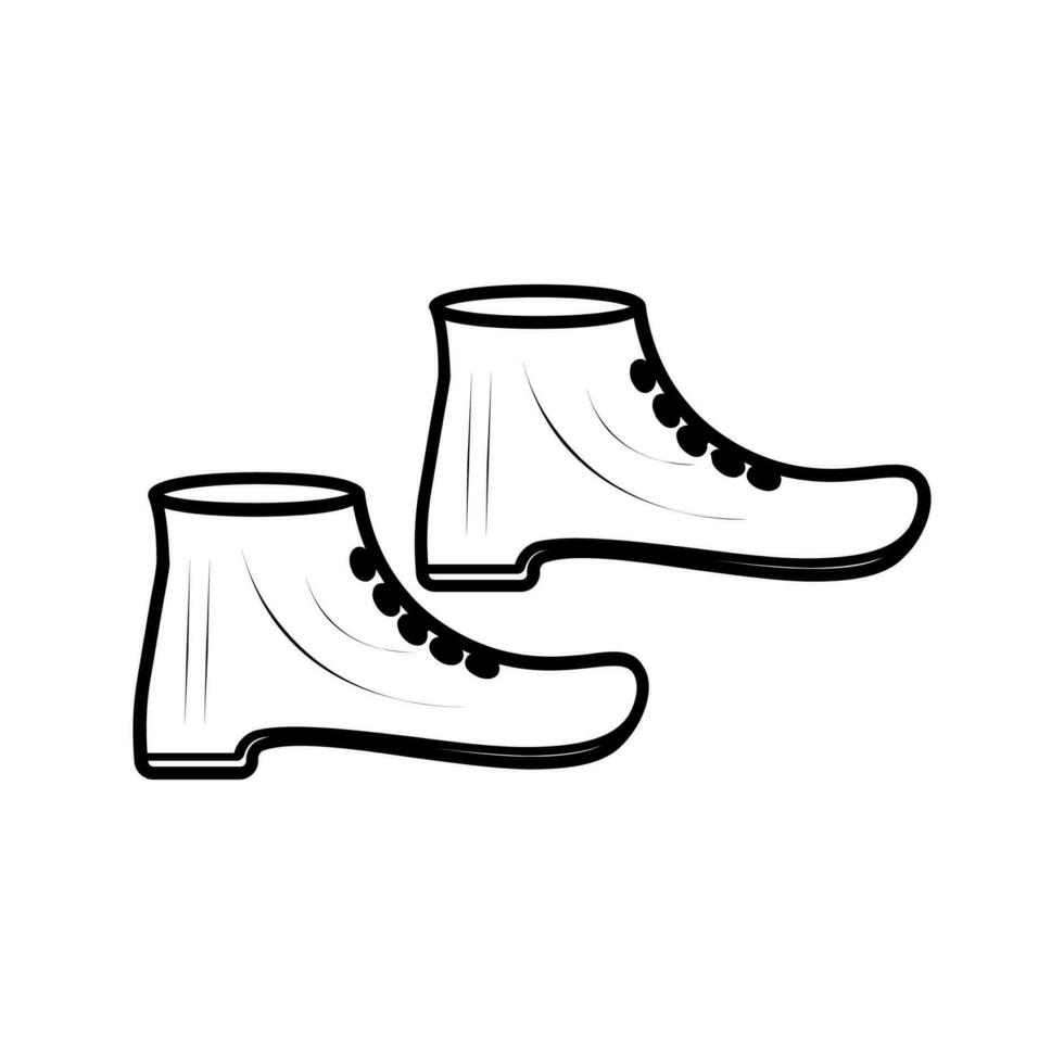 tobillo botas editable y redimensionable vector icono