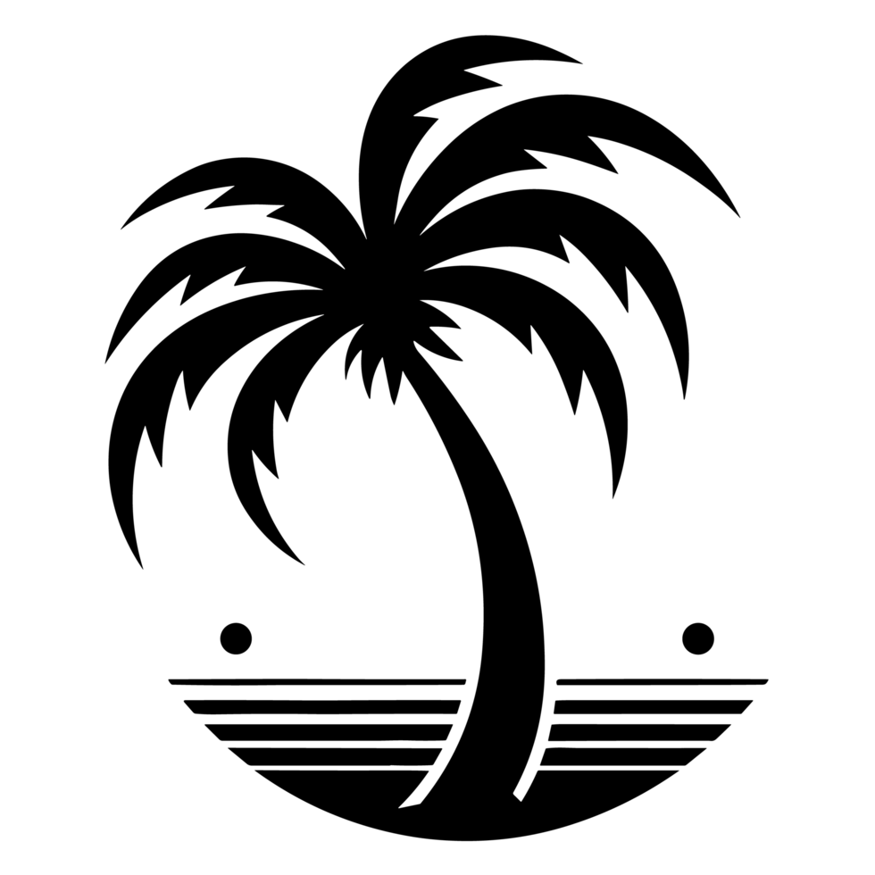 Palm Tree Silhouette - png