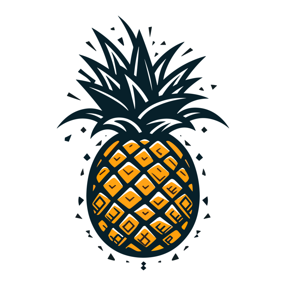 ananas silhouette - generativo ai png