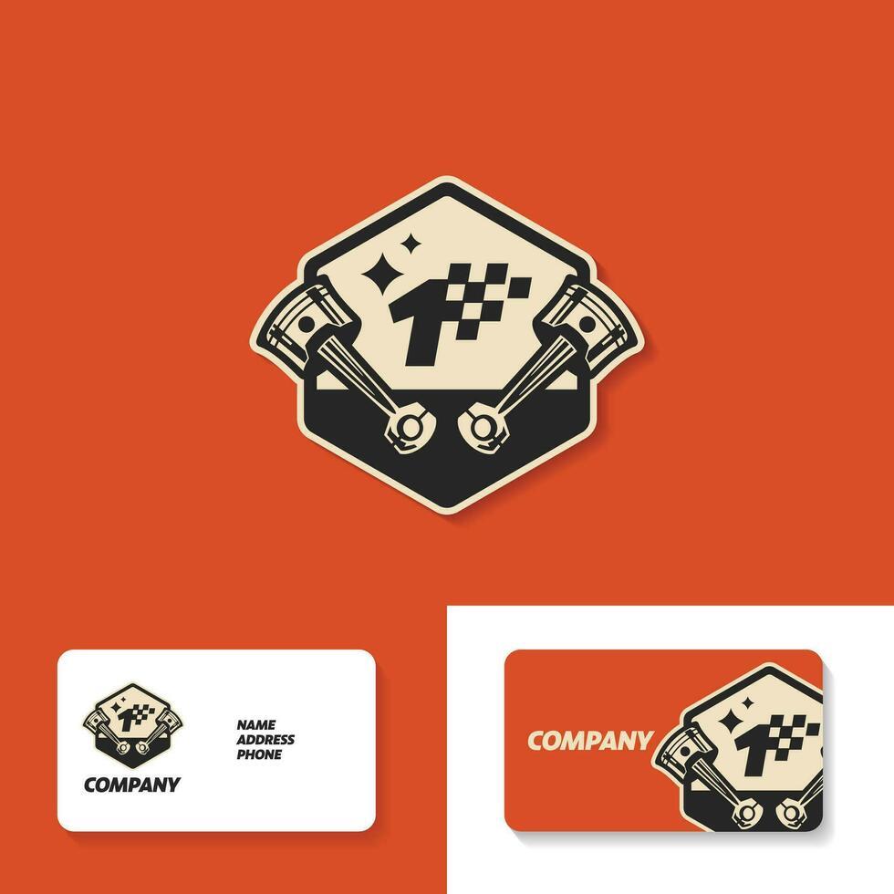 Numeric 1 Race Garage Logo vector