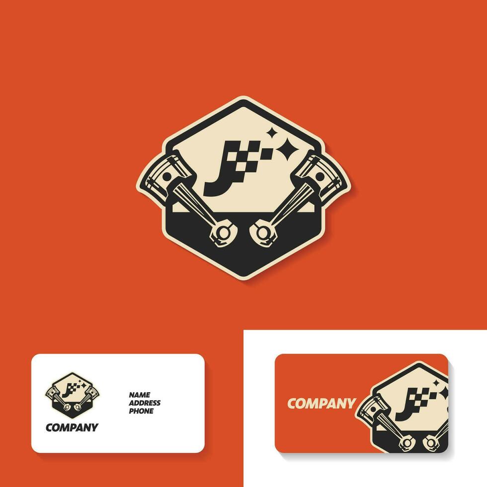 Alphabet J Race Garage Logo vector