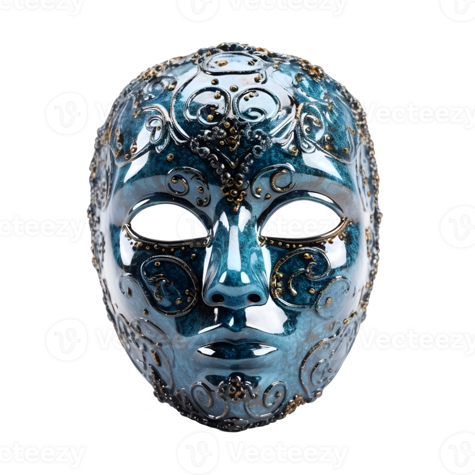 elegant carnival mask isolated on transparent background, generative ai png