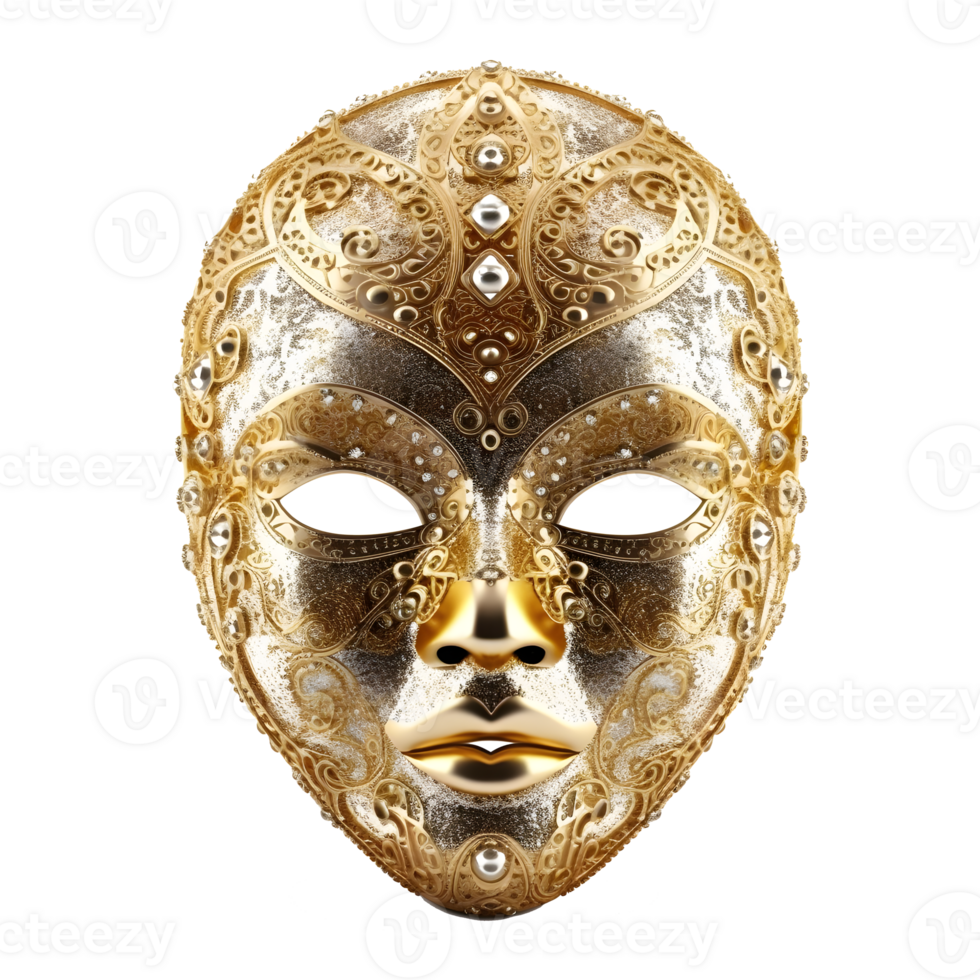 elegant carnival mask isolated on transparent background, png