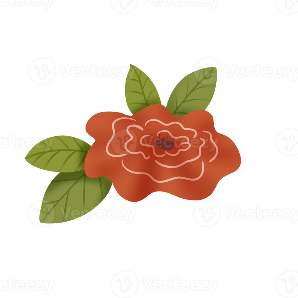 Hand gezeichnet wild Blume png