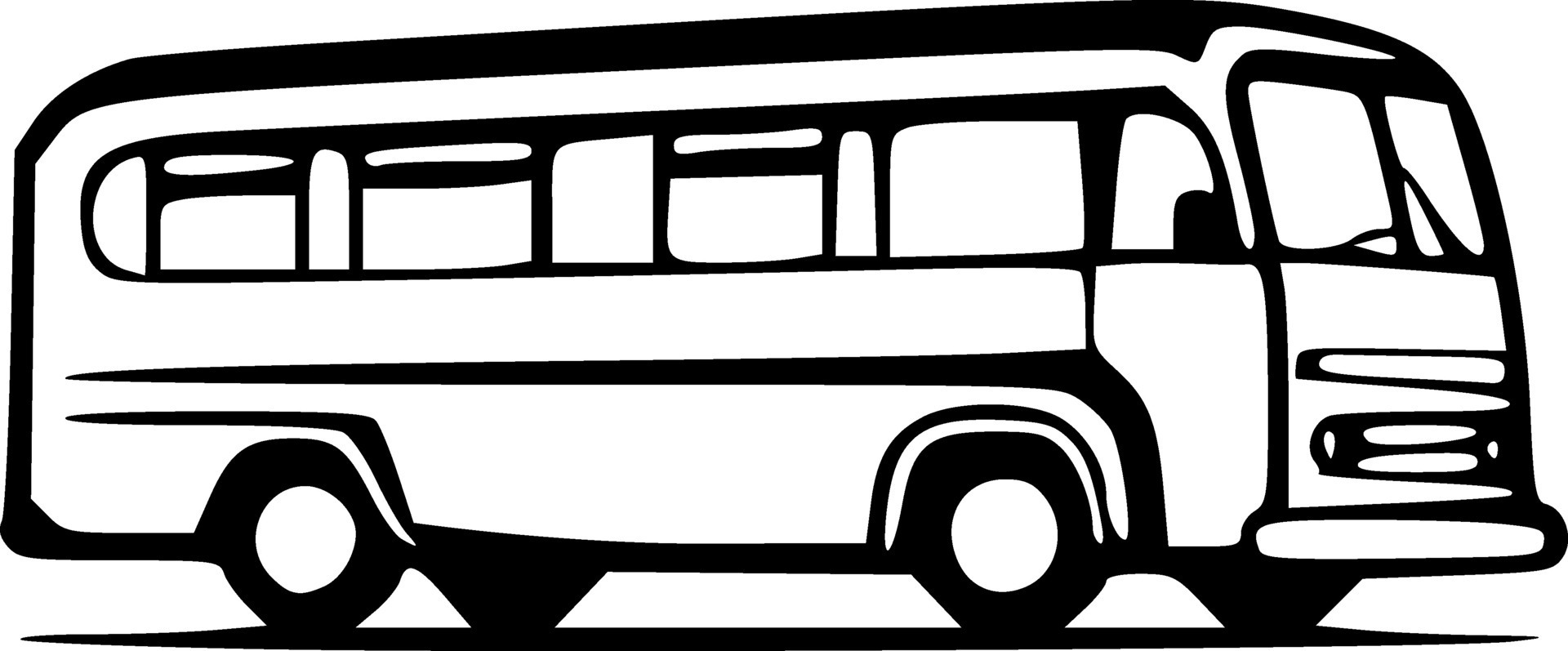 Bus black white vector illustration 25257175 Vector Art at Vecteezy