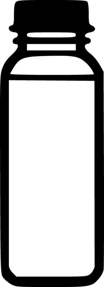 Water bottle black outlines vector illustration
