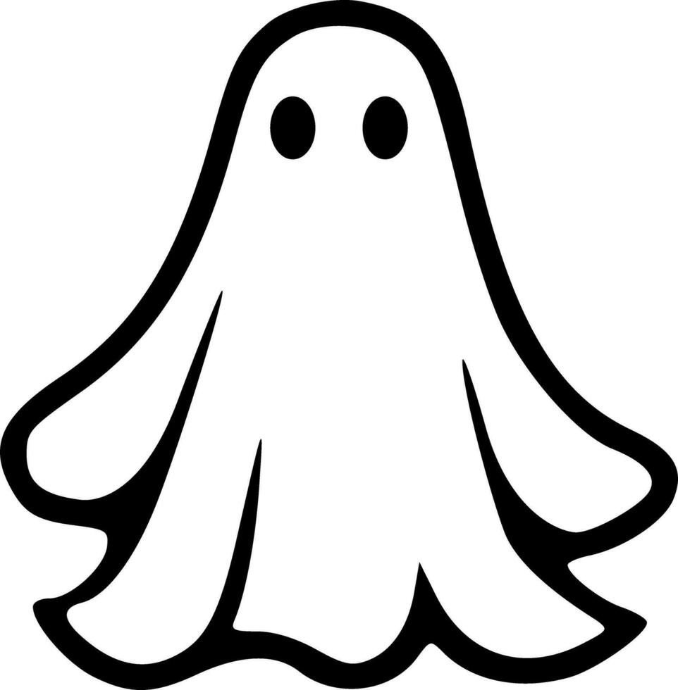 Ghost black outlines vector illustration