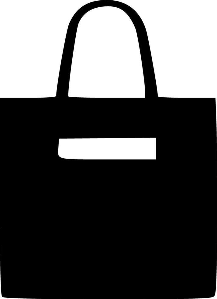 Shopping bag icon black outlines vector illustration