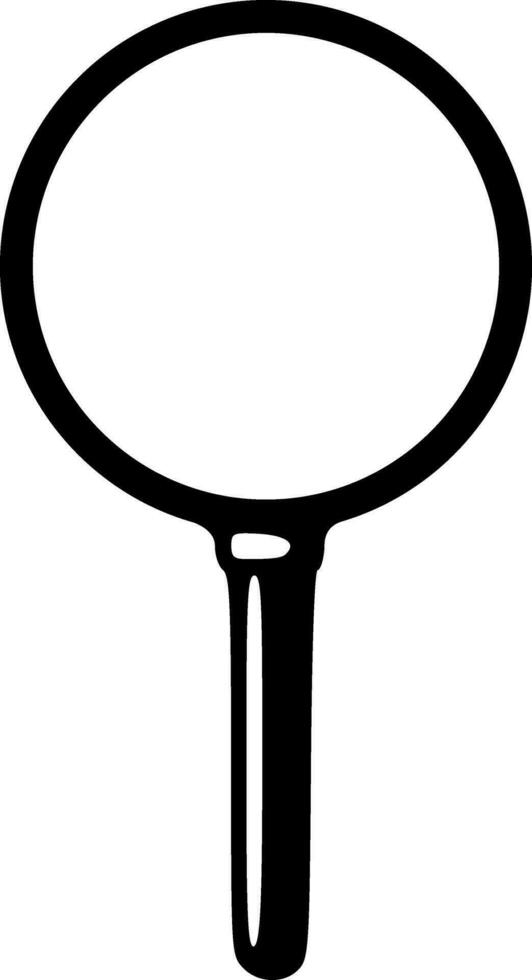 Magnifying glass black outlines vector illustration