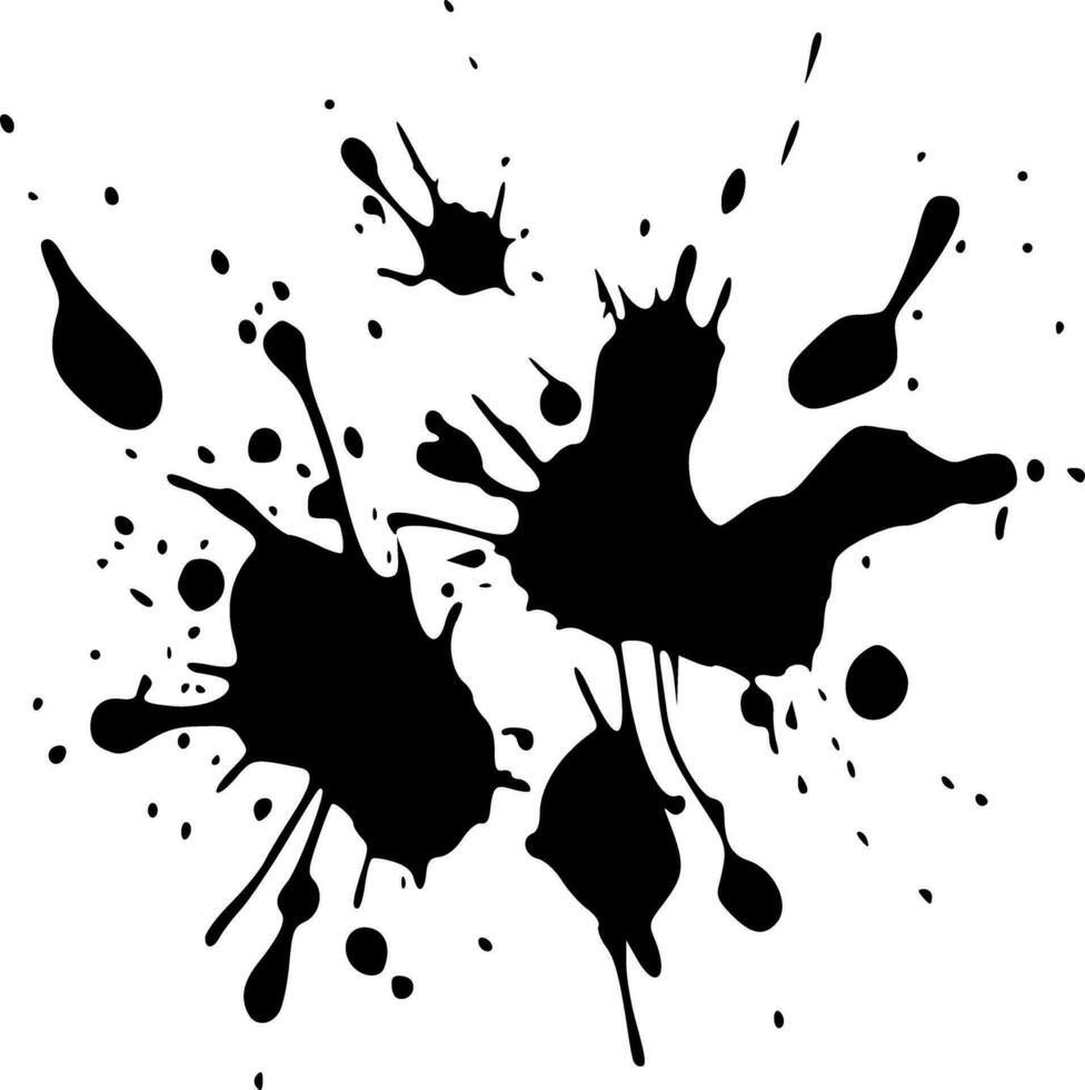 Grunge ink blot stain splatter splash spray abstract vector illustration