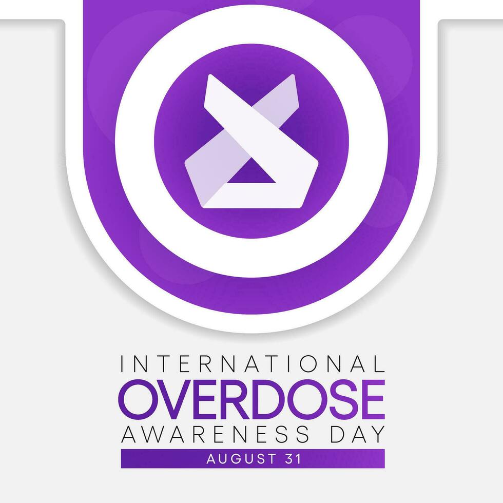 Overdose awareness day is observed every year on August 31, This event is a powerful way to join together to remember those who lost their lives to overdose. Vector illustration