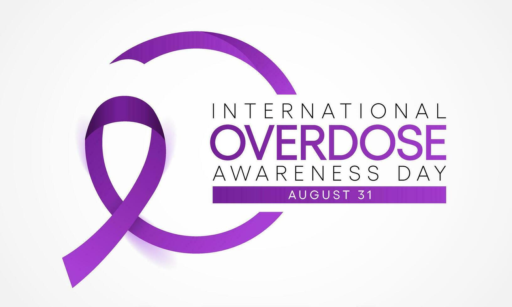 Overdose awareness day is observed every year on August 31, This event is a powerful way to join together to remember those who lost their lives to overdose. Vector illustration
