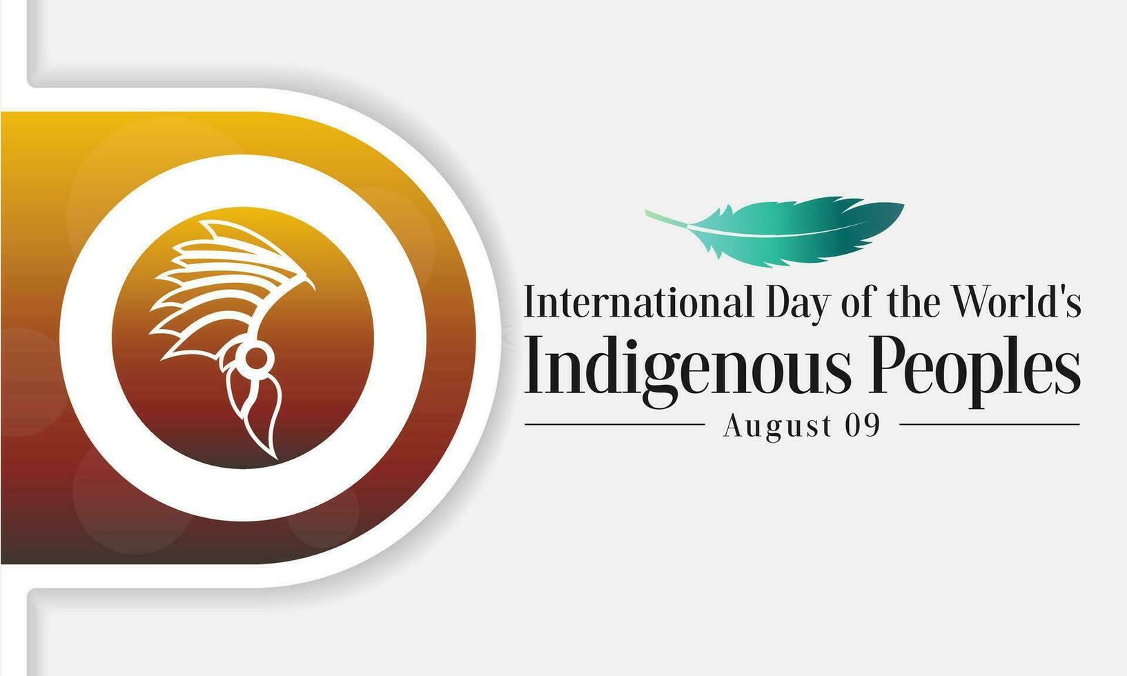 World Indigenous day is observed every year on August 9, to raise awareness and protect the rights of the indigenous population. vector illustration