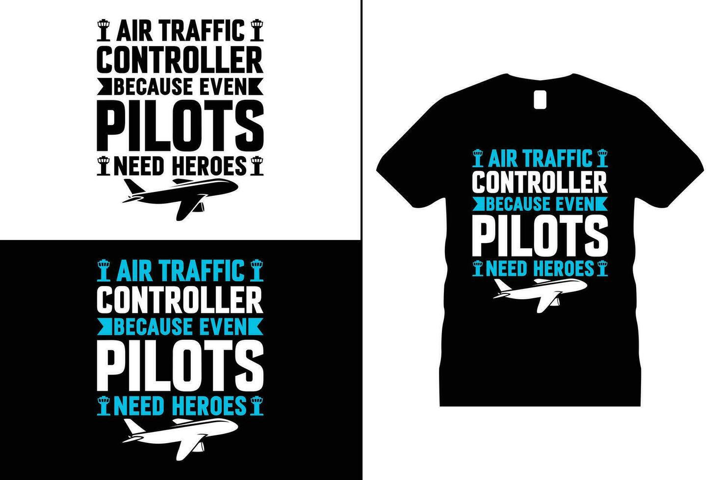 Air Traffic T shirt design, Pilot Lover vector. Use for T-Shirt, mugs, stickers, Cards, etc vector