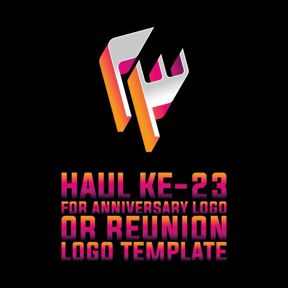 23rd Anniversary or Reunion Logo Template vector