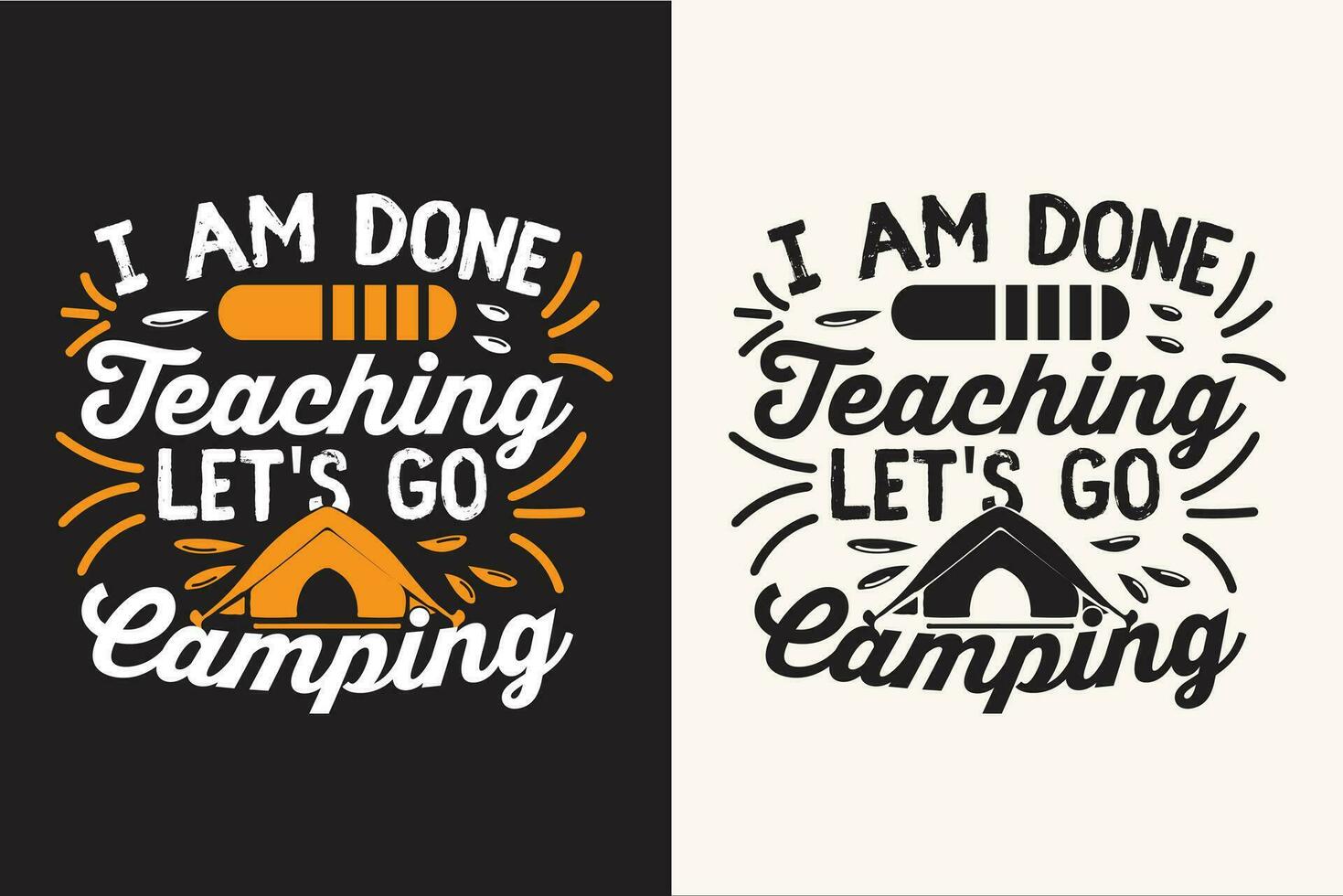 Camping t shirt design retro vintage color print ready files vector