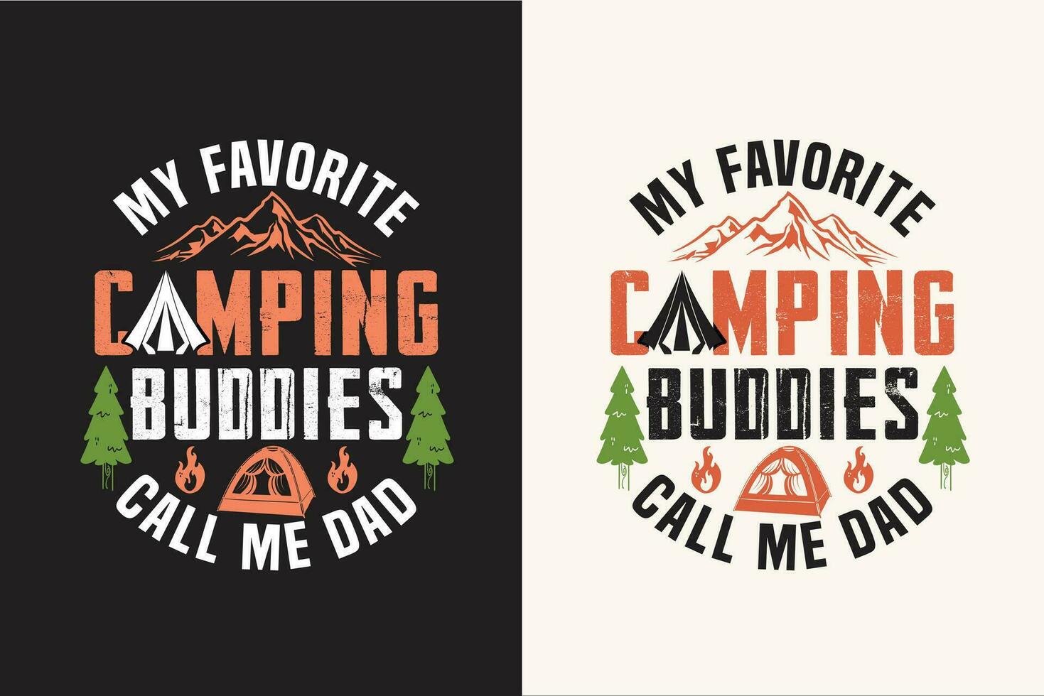 Camping t shirt design retro vintage color print ready files vector