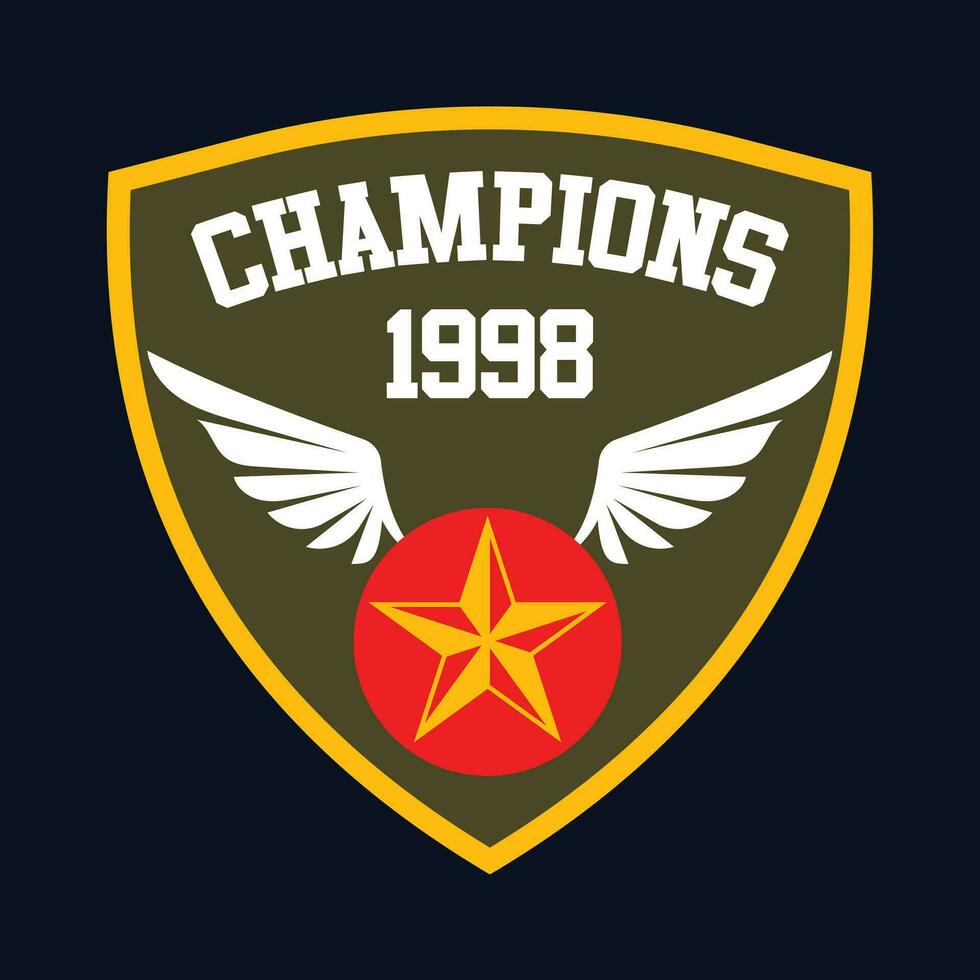 Champions 1998 Badge vector