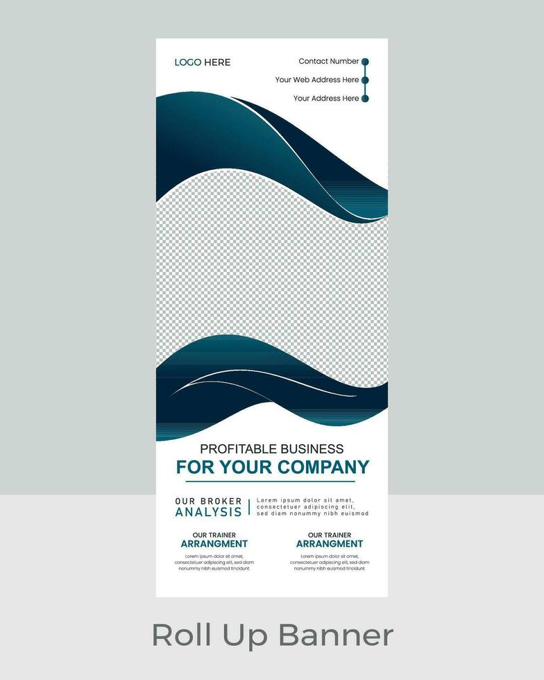 free vector roll up banner for print marketing business display purpose