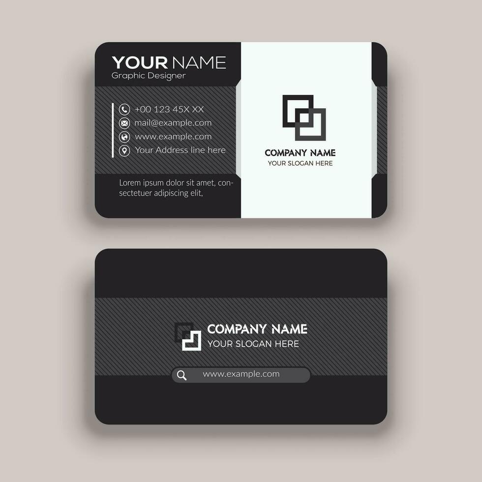 Modern clean fresh professional Round corner business card template design vector