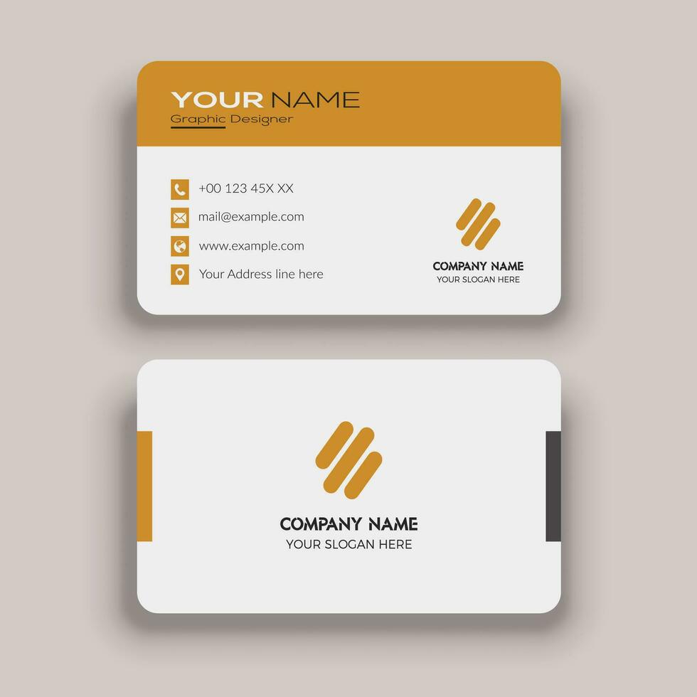 Modern business card template design and round business card vector