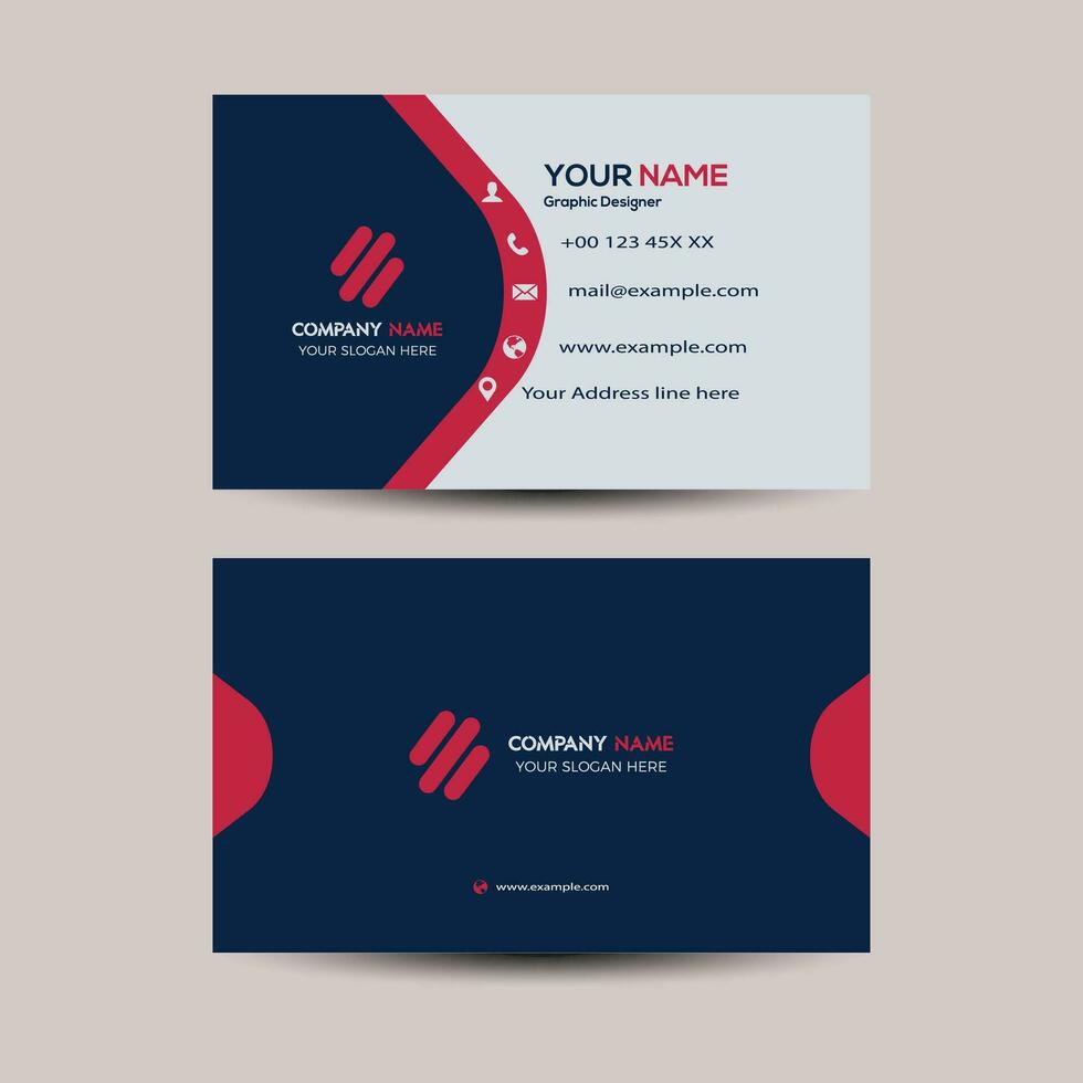 Creative business card template vector