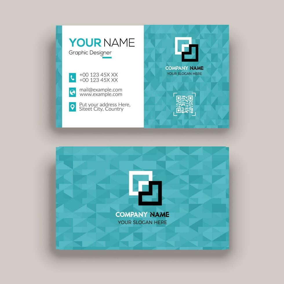 Modern business card template design and round business card vector
