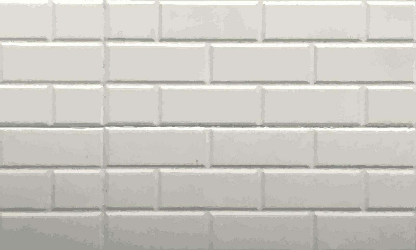 White brick wall texture vector background. closeup brick wall surface, realistic vector brick wall pattern horizontal background