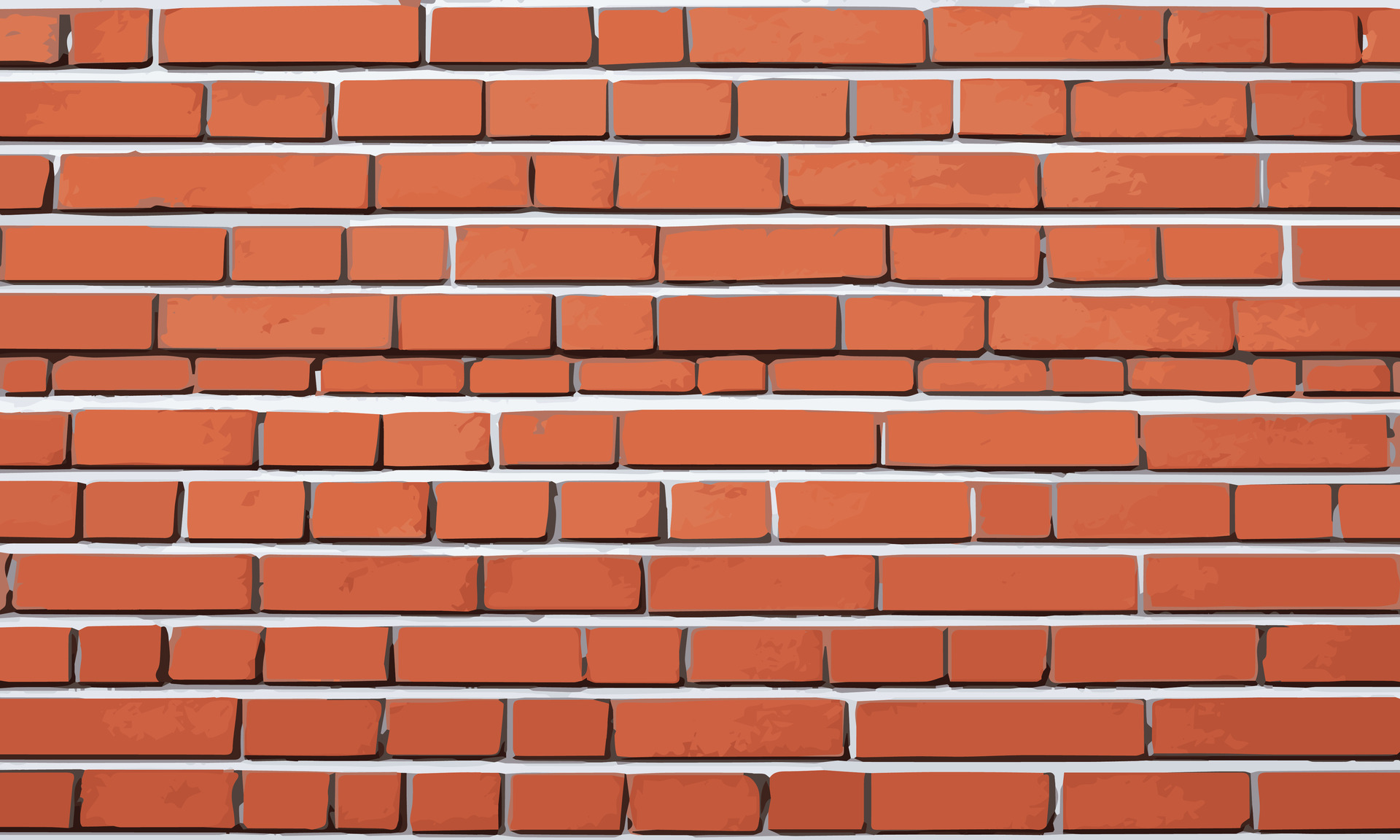 Red brick wall texture seamless vector illustration, outdoor wall