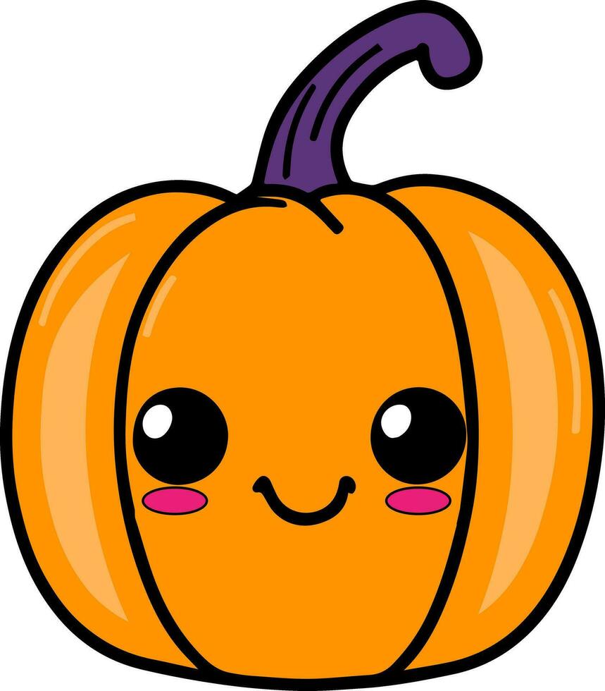 Cute Halloween Pumpkin Clipart vector