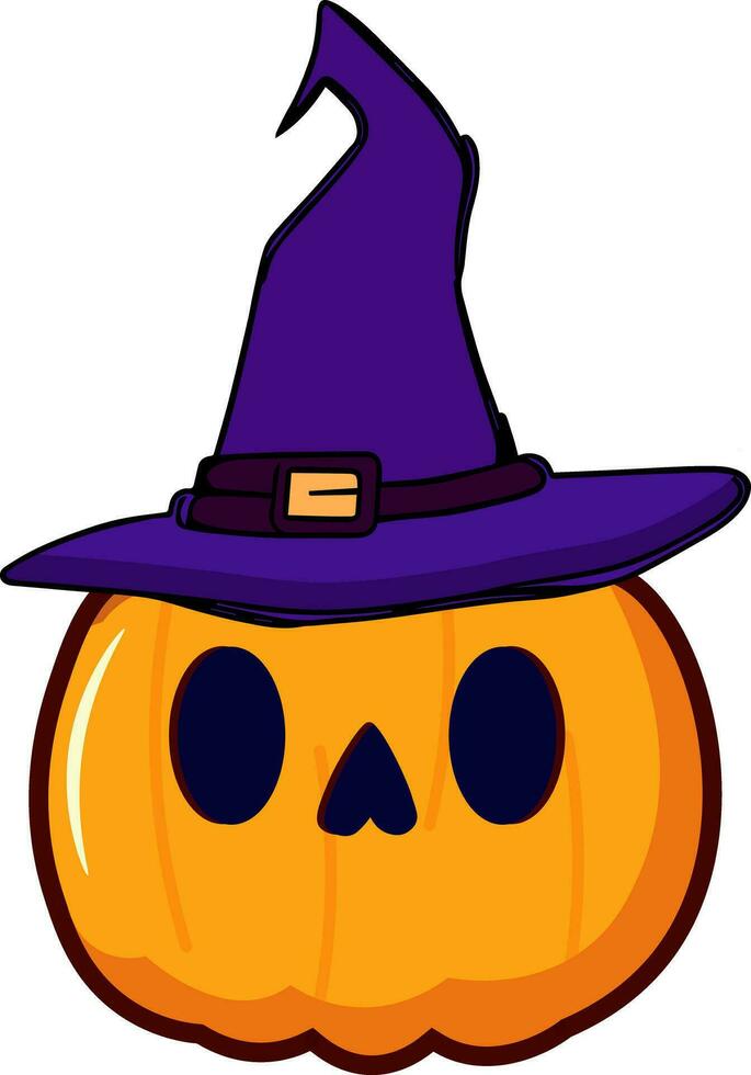 Cute Halloween Pumpkin Clipart vector