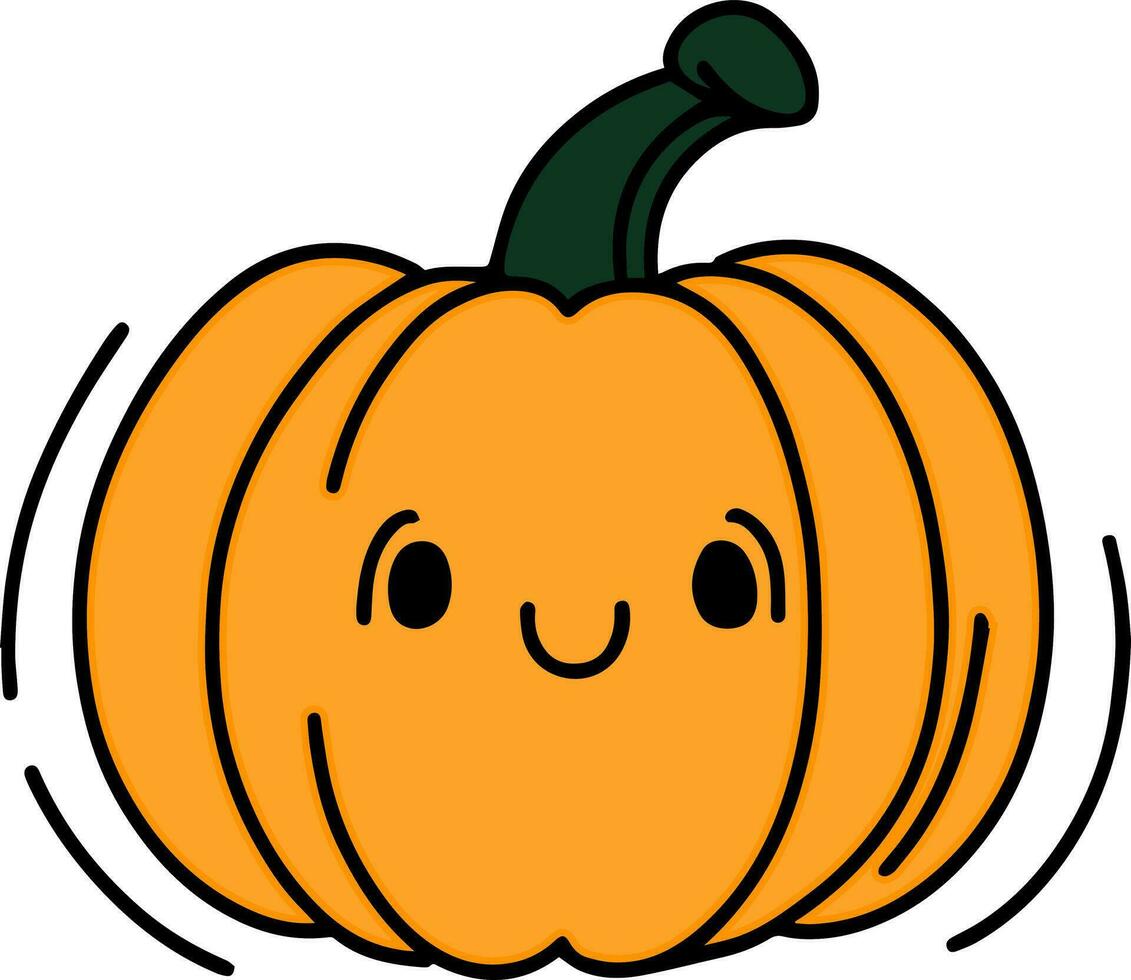 Cute Halloween Pumpkin Clipart vector