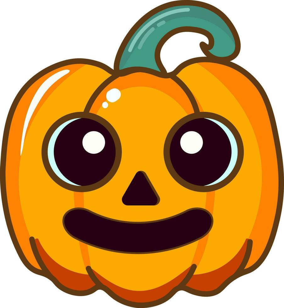 Cute Halloween Pumpkin Clipart vector